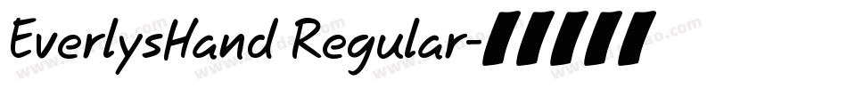 EverlysHand Regular字体转换